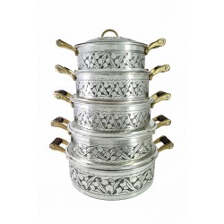 5'li Karnıyarık Oyma İşleme Ahşap Saplı Beyaz 5'li Karnıyarık Oyma İşleme Ahşap Saplı Beyaz